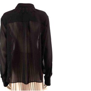 SeeByChloe black blouse with lace collar (mostly see through) size Small